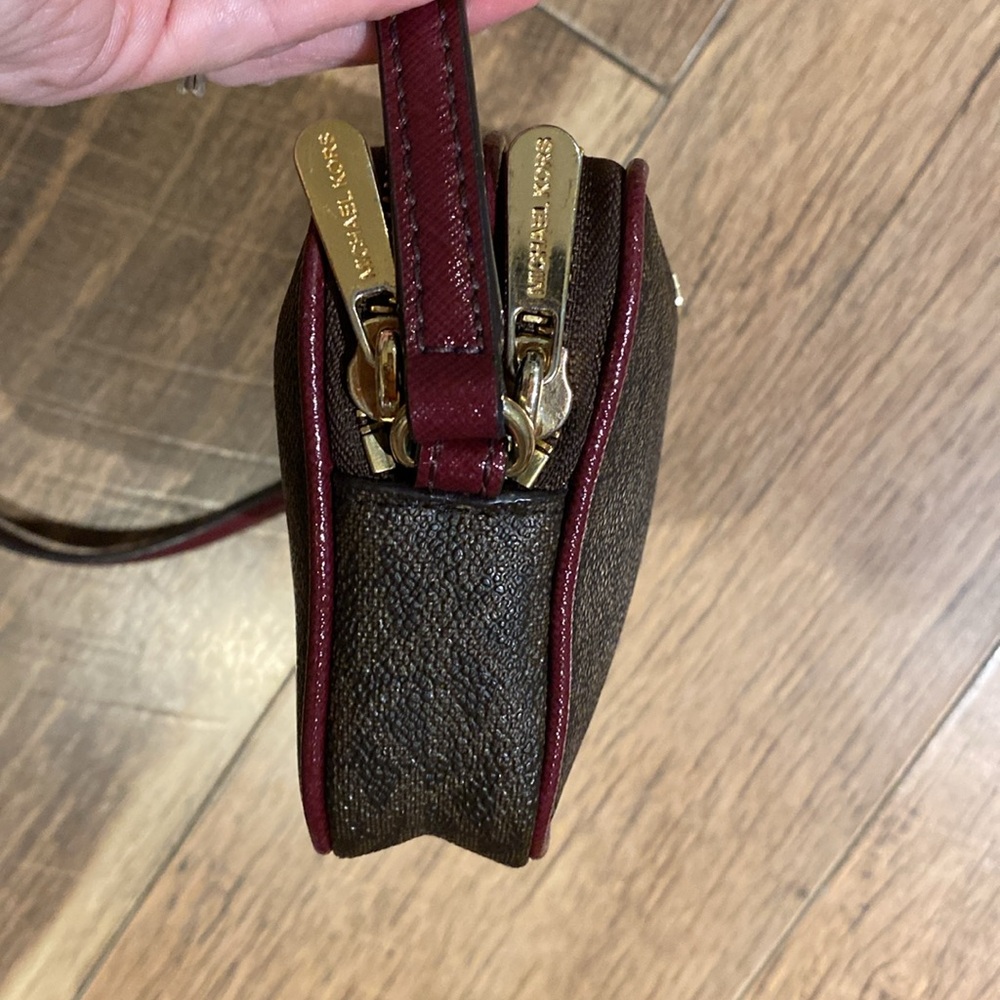 Michael Kors Brown and Burgundy Crossbody Bag - Picture 7 of 10
